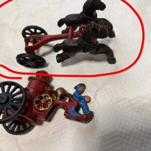 Early 1900s Vintage Replacement Front End For Firemans wagon Toy